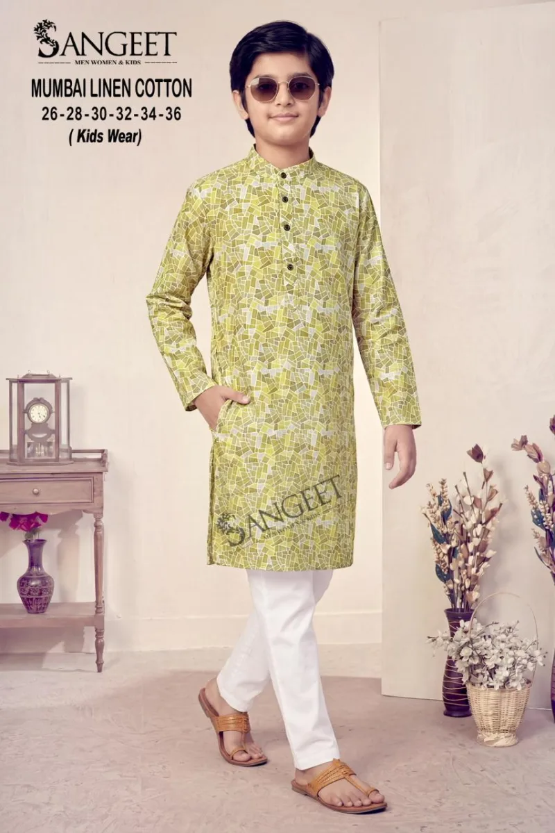 Sangeet Rayon Classic Rayon Kids Long Kurta Full Sleeves